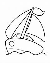 Boat Coloring Colorkid sketch template