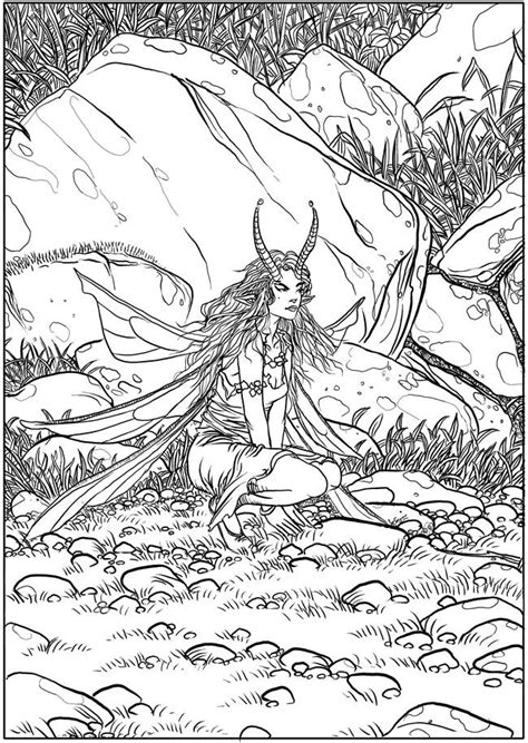 images  coloring pages fantasy  pinterest amy brown