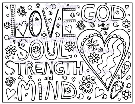 coloring page bible verse coloring page love god