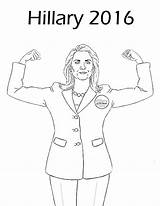 Hillary Coloring Pages Clinton sketch template