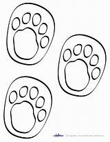 Printable Footprints Footprint Coloring Print Dinosaur Foot Pages Clipart Pooh Winnie Animal Clip Feet Cliparts Printables Color Prints Getcolorings Coolest sketch template