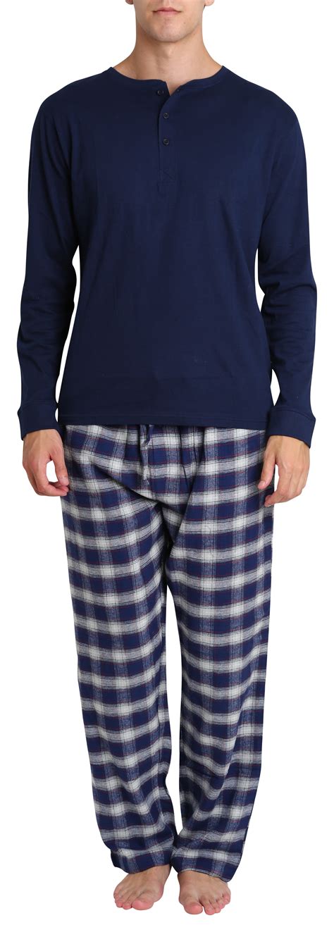 sleephero adult mens flannel pajama jammies big tall pant long sleeve cotton button  pj