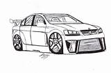 Hsv Clubsport Supercars Holden Commodore Lineart Twit Mister sketch template