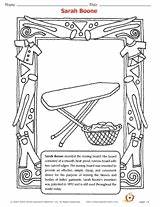 Coloring Boone Sarah African Board Ironing Inventors American Printable Book History Americans Month Women Printables Famous Slideshow Teachervision Children Who sketch template