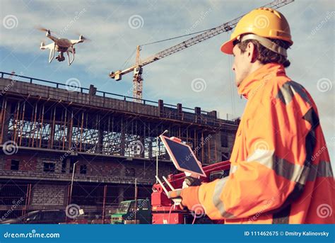 drone operated  construction worker  building site stock image image  property airplane