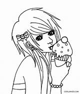 Emo Coloring Pages Anime Drawing Cute Punk Kids Goth Gothic Printable Cartoon Colouring Teddy Bear Boy Cool2bkids Print Boys Girl sketch template
