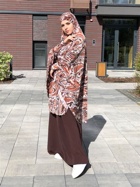 brown paisley transformer khimar long jilbab hijab nikab etsy