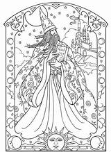 Colouring Adult Coloring Pages Wizard Dragon Wizards Books Adults Ru Mandala Pagan Fantasy Witches Zentangle Dragons фото Tattoo Drawings Kids sketch template