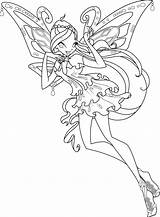 Coloring Winx Club Bloom Enchantix Pages Popular sketch template