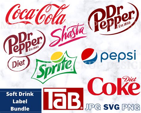 popular soda labels pack cut files  printables etsy