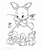 Bunny Coloring Easter Pages Cute Rabbit Baby Bunnies Printable Print Colouring Velveteen Color Drawing Kids Girl Simple Funny Egg Sheets sketch template