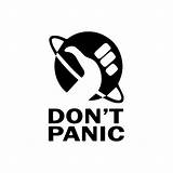Panic Don Guide Hitchhikers Sticker Decal Amazon Dont Choose Vinyl Colors Die Cut Color sketch template