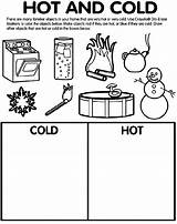 Cold Hot Coloring Worksheets Crayola Vs Pages Things Preschool Safety Weather Opposites Activities Kindergarten Worksheet Sorting Science Kids Temperature Color sketch template