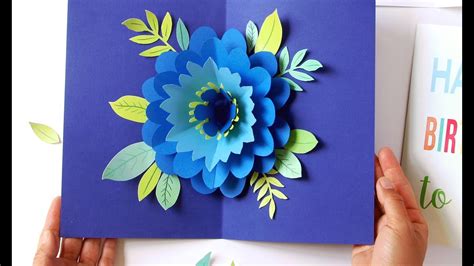 printable flower pop  card templates  printable templates