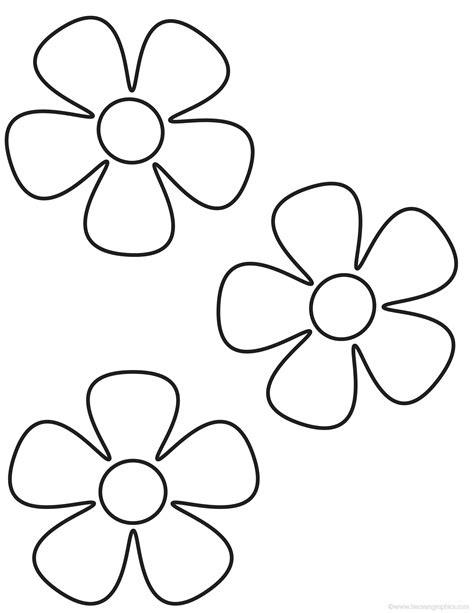 simple flower coloring page coloring pages  kids   adults coloring home