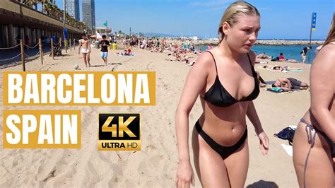🇪🇸 Barcelona Spain 🏖️ Barceloneta Best Beach Walk Tour 4k Youtube