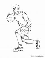 Colorear Jugador Pelotas Harlem Regatea Dribbling Baloncesto Trotters Línea sketch template