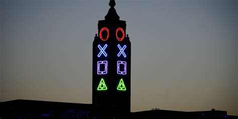 Sony Turns London S Oxo Tower Into Playstation Symbols For