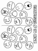Verschillen Kleurplaten Gevoelens Kleurplaat Emoties Emotie Smiley Boos Tekening Kinderen Maternelle Smileys sketch template