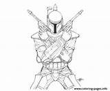 Fett Boba Coloring Wars Star Pages Printable sketch template