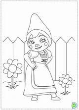 Coloring Gnome Garden Pages Juliet Gnomeo Print Printable Dinokids Getcolorings Lineart Gnomes Close sketch template