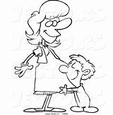 Pregnant Cartoon Mom Vector Son Coloring Pages Hugging His Outlined Drawing Getcolorings Leishman Ron Getdrawings Royalty sketch template
