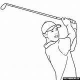 Golfer sketch template