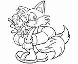Tails Coloring Sonic Pages Nine Friends Fox Color Printable Christmas Getcolorings Getdrawings Print Colorings Cream sketch template