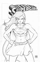 Supergirl Pages Coloriage Pintar Gratistodo Adult Superheroes Coloriages Inhabituellement Superman Comics Héros sketch template