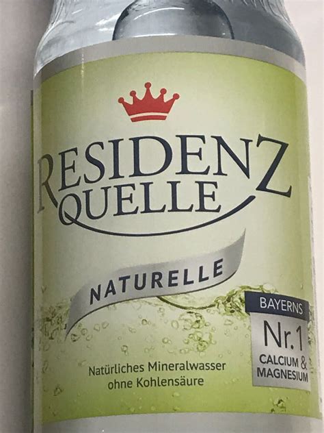 residenz quelle mineralwasser naturelle pet flasche mehrweg