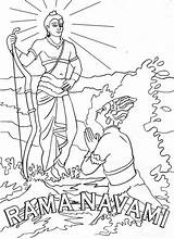 Coloring Navami Rama Pages Printable sketch template
