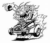 Rat Fink Coloring Pages Cars Drawings Cartoon Car Lowrider Mark Color Rod Ed Roth Monster Shirt Ratfink Hot Other Futurian sketch template