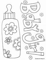 Newborn Coloring Pages Getcolorings Baby Girl sketch template
