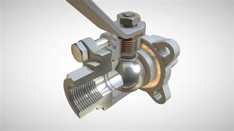 ball valve    model   flex cad st  attflexcad fa sketchfab
