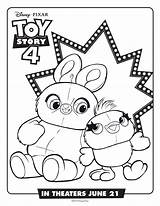 Toy Story Coloring Pages Ducky Bunny sketch template