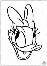 Duck Daisy Coloring Pages Face Outline Drawing Clipart Donald Head Dinokids Colouring Printable Disney Mouse Kids Simple Minnie Print Mickey sketch template