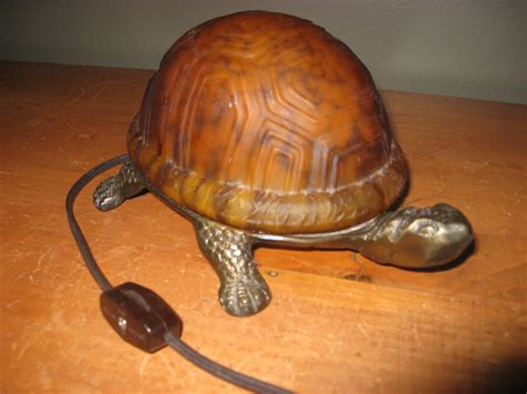 sale  ottawa meyda tiffany amber turtle lamp stained glass