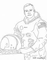 Neil Armstrong Colorear Astronauta Astronaute Amstrong Hellokids sketch template