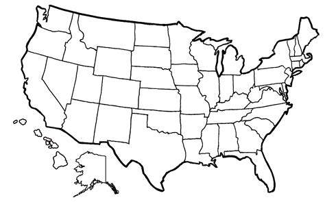 usa map  coloring pages png  file