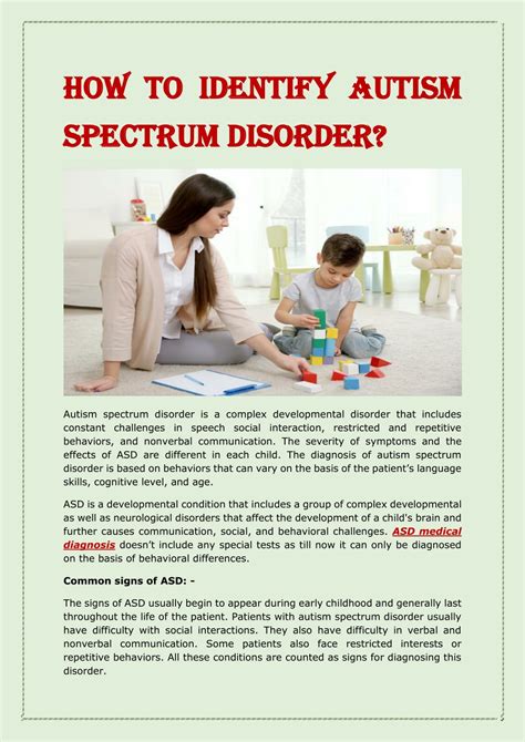 identify autism spectrum disorder powerpoint