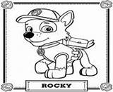 Patrol Rocky Coloring Paw Pages Printable Play Book Print sketch template