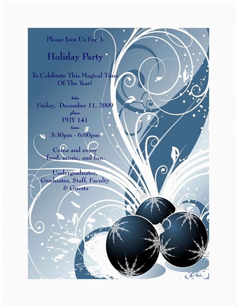 holiday invite template