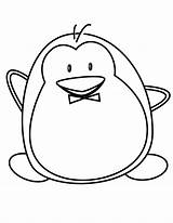 Penguin Clipart Cartoon Coloring Pages Cute sketch template