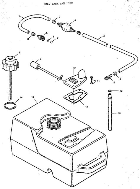 fuel tank   diagram parts list  model  craftsman parts boat motor parts