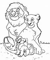 Lion Coloring Pages Family Kids Printable Face sketch template