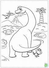 Train Coloring Dinosaur Dinokids Close sketch template