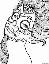 Pages Coloring Printable Girly Skull Getcolorings Crossbones sketch template