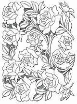 Sheridan Tooling Roses sketch template