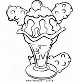 Ice Cream Coloring Pages Sundae Cartoon Sandwich Printable Vector Cone Drawing Print Outlined Getdrawings Getcolorings Color Illustrations Colorings Ron Leishman sketch template
