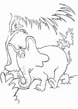 Horton Pages Coloring Elephant Getcolorings Hears Who sketch template